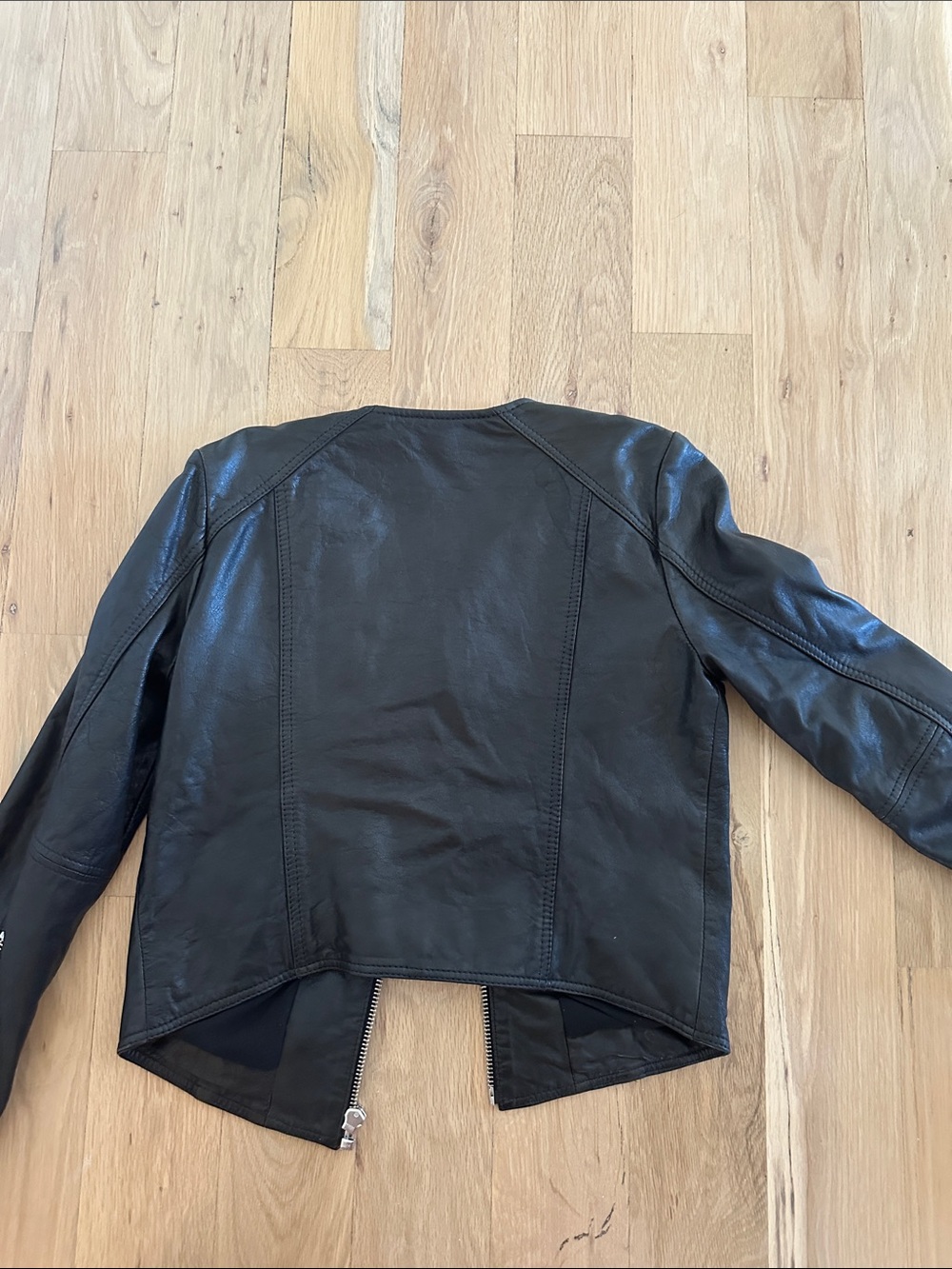 Madewell Black Leather Moto Zip Jacket - Picture 5 of 5